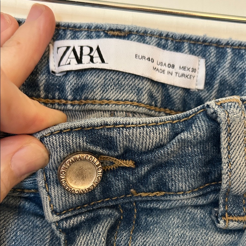 Zara Denim Straight Leg Jeans - Picture 2 of 5